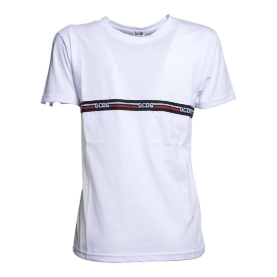 26SS [키즈] 지씨디에스 티셔츠 C1BJQC553J105 100B Bianco nero