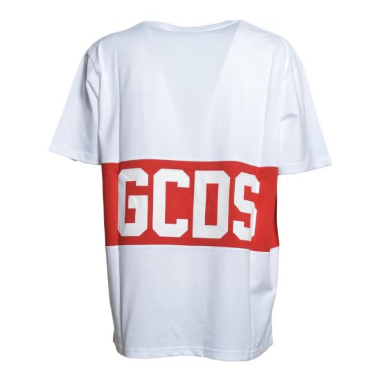 26SS 지씨디에스 반팔 티셔츠 Z0MLQC140J101 100 Bianco rosso - GCDS