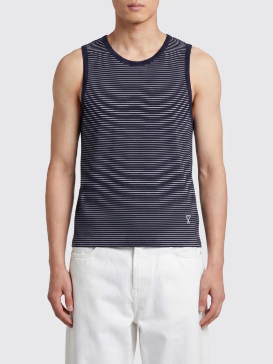 26SS 아미 민소매 티셔츠 HTP820JE0212 A044 Striped