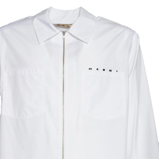26SS 마르니 긴팔 셔츠 CUMU0297P0USCT88 LOW01 Bianco - MARNI
