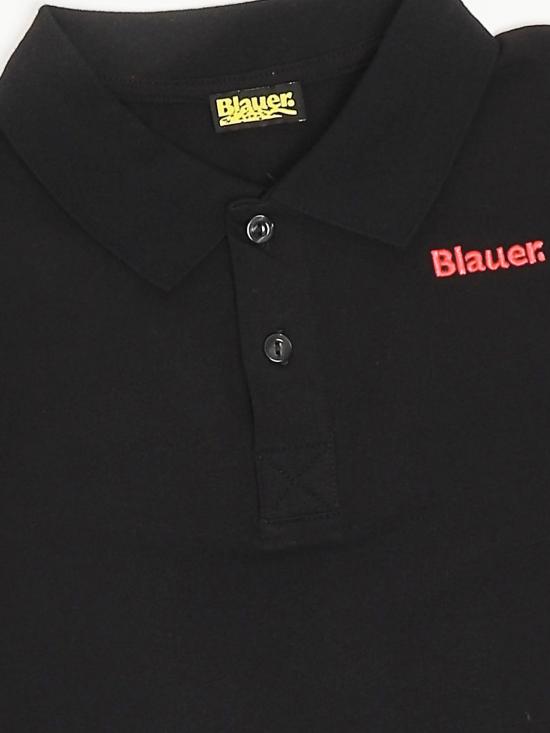26SS [키즈] 블라우어 폴로 셔츠 26SBLKT02514007559 999 Black - BLAUER