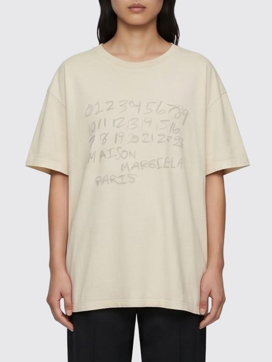 26SS 마르지엘라 뉴메리컬 코튼 티셔츠 S51GC0544S24575 119 Beige