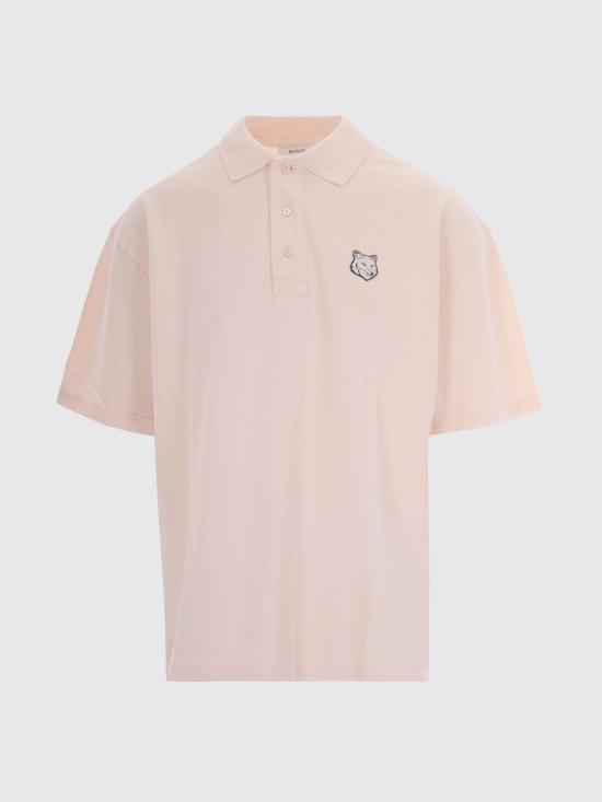 26SS 메종키츠네 폭스 헤드 오버사이즈 폴로 티셔츠 PM00211KP0001 0448 Violet - MAISON KITSUNE