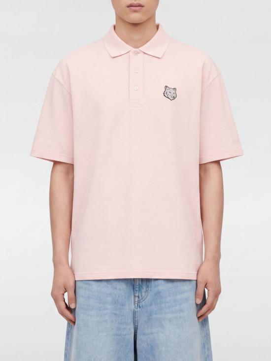26SS 메종키츠네 폭스 헤드 오버사이즈 폴로 티셔츠 PM00211KP0001 0448 Violet