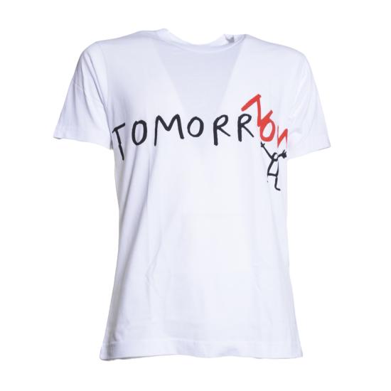 26SS 꼼데가르송 반팔 티셔츠 FQT032S26 WHITE1 Bianco nero