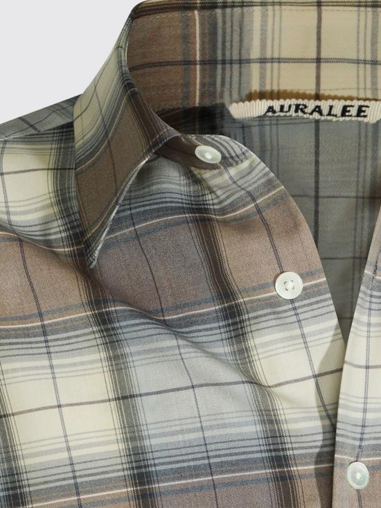 26SS 오라리 긴팔 셔츠 A26SS01LC BLUE GRAY CHECK Blue - AURALEE