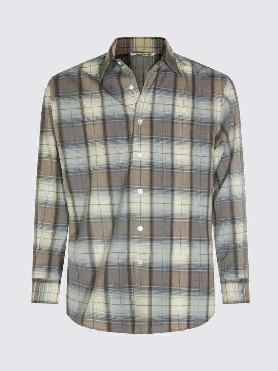 26SS 오라리 긴팔 셔츠 A26SS01LC BLUE GRAY CHECK Blue - AURALEE