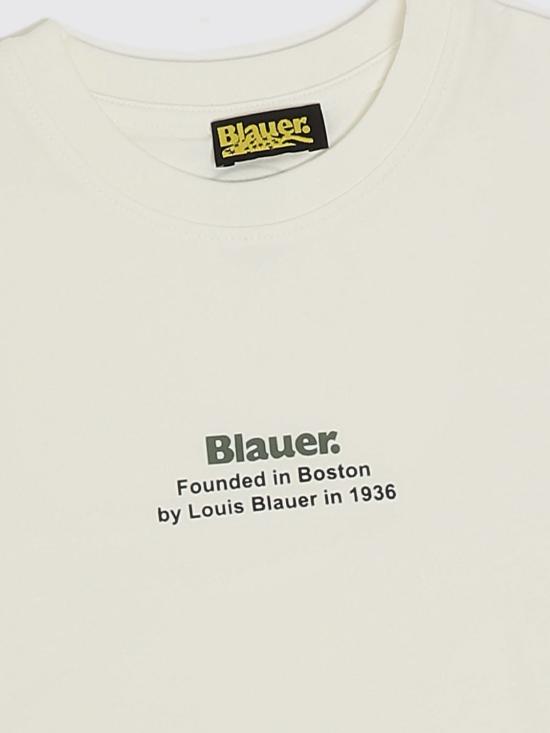 26SS [키즈] 블라우어 티셔츠 26SBLKH02524007558 127 White - BLAUER