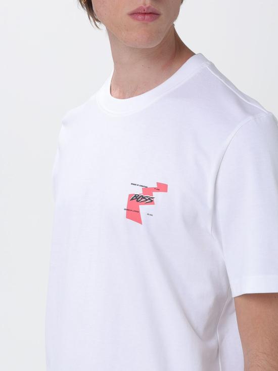 26SS 보스 반팔 티셔츠 50561872 101 Yellow Cream - BOSS