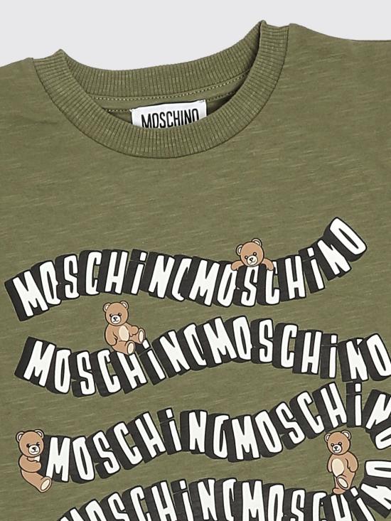26SS [키즈] 모스키노 티셔츠 HXM05GLAA52 30037 Green - MOSCHINO