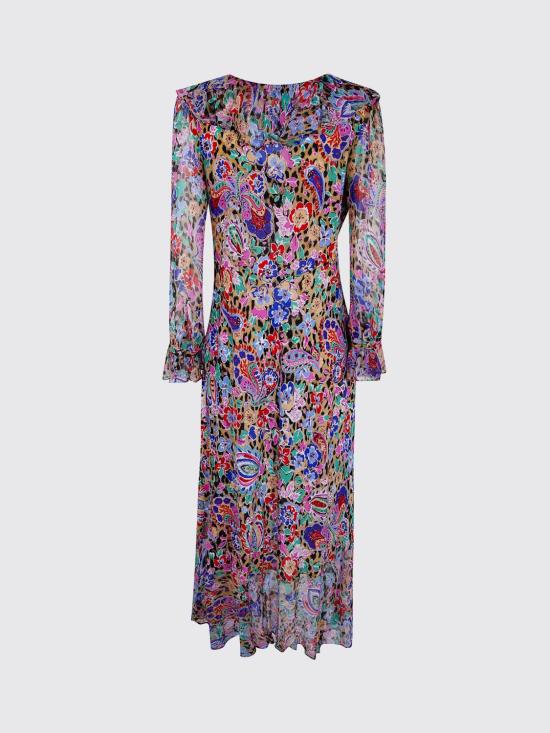 26SS 릭소 롱 원피스 0100529422607976 CARA FLORAL LEOPARD BROWN Multicolor - RIXO