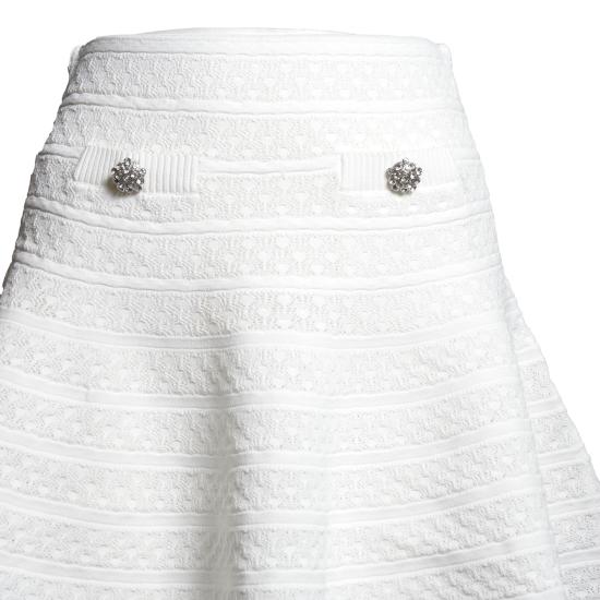 26SS 셀프 포트레이트 미디 스커트 SS26063SKW WHITE Bianco - SELF PORTRAIT