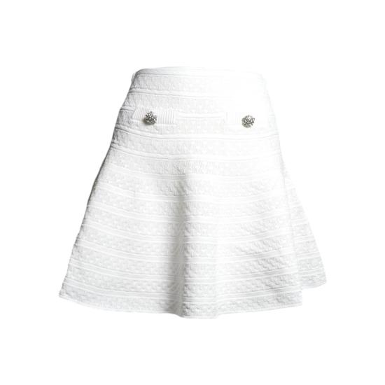 26SS 셀프 포트레이트 미디 스커트 SS26063SKW WHITE Bianco