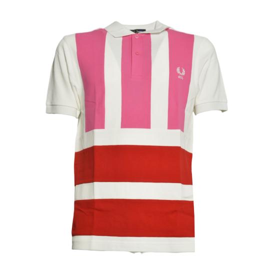 26SS 꼼데가르송 폴로 티셔츠 FQT502S26 WHITEMIX4 Bianco rosa rosso