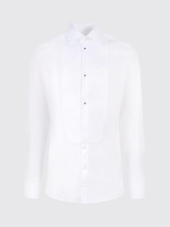 26SS 돌체앤가바나 코튼 포플린 골드 핏 턱시도 셔츠 G5EN5TGK006 W0800 White - DOLCE & GABBANA