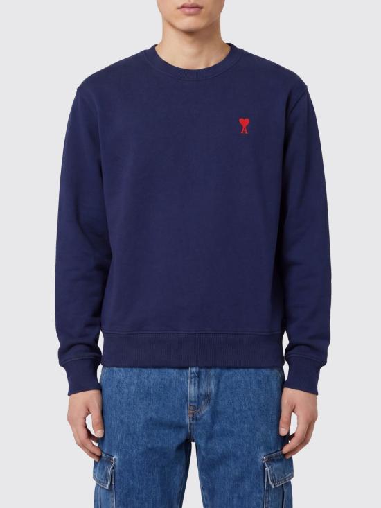 26SS 아미 스몰 하트 로고 스웨트셔츠 BFUSW035730 430 Blue