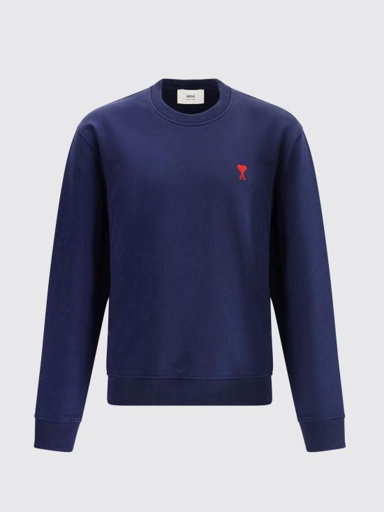 26SS 아미 스몰 하트 로고 스웨트셔츠 BFUSW035730 430 Blue - AMI