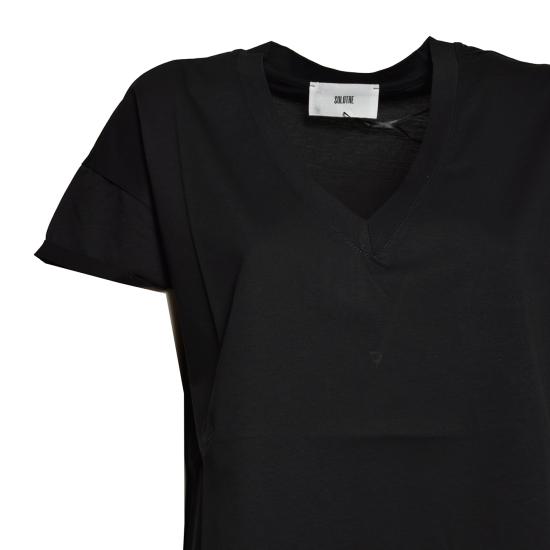 26SS 솔로트레 반팔 티셔츠 M1AB0191 A99 Nero - SOLOTRE
