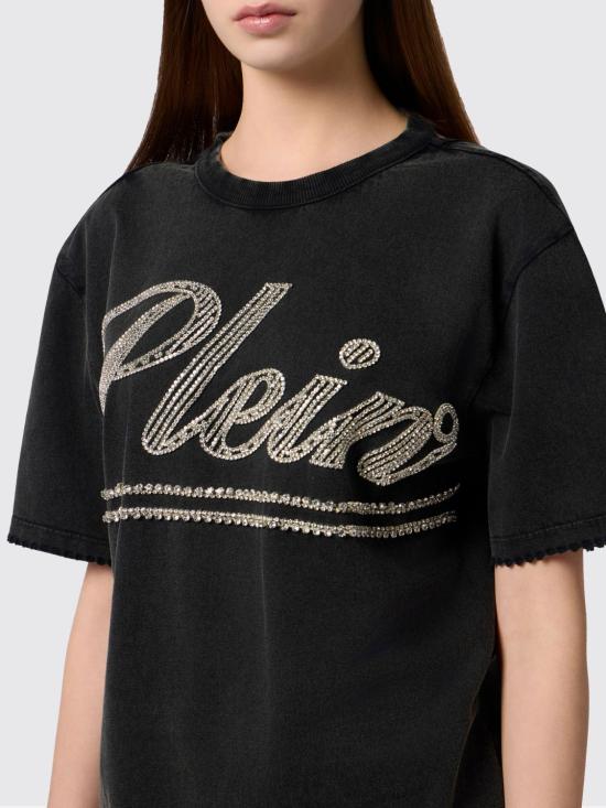 26SS 필립 플레인 반팔 티셔츠 SAFCWTG0680PTE004N 02 Black - PHILIPP PLEIN