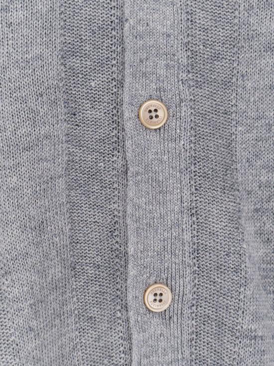 26SS 브루넬로 쿠치넬리 리넨 립 코튼 반소매 셔츠 M2L707805 CYZ16 Mouse Grey - BRUNELLO CUCINELLI