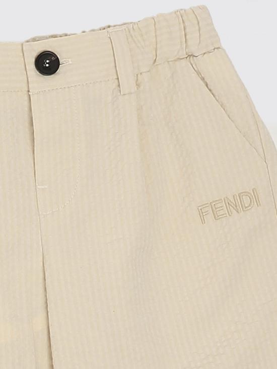 26SS [키즈] 펜디 쇼츠/버뮤다 BMF279AVWO F1P2N Beige - FENDI