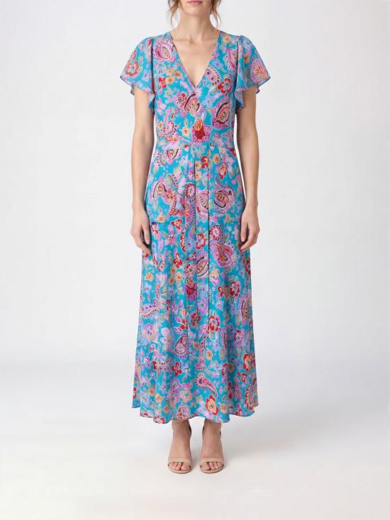 26SS 릭소 롱 원피스 0100000922608027 CARA FLORAL TURQUOISE Blue