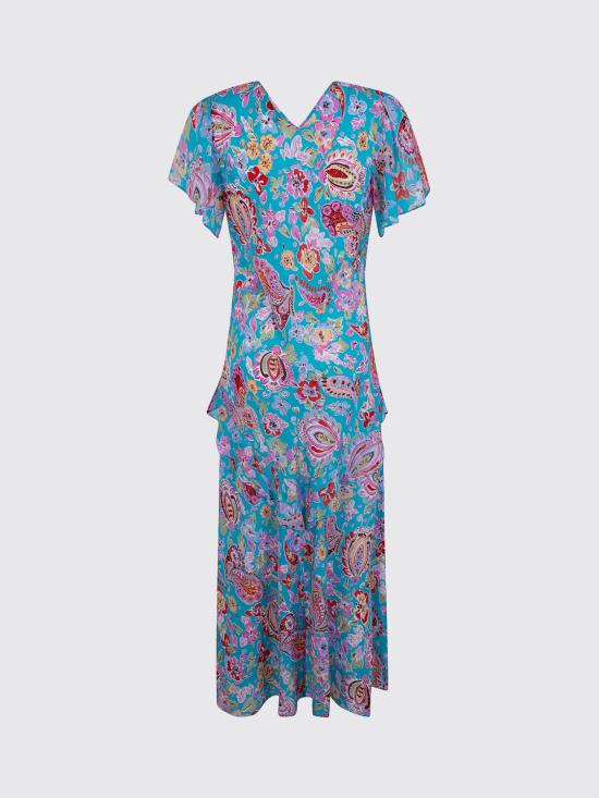 26SS 릭소 롱 원피스 0100000922608027 CARA FLORAL TURQUOISE Blue - RIXO