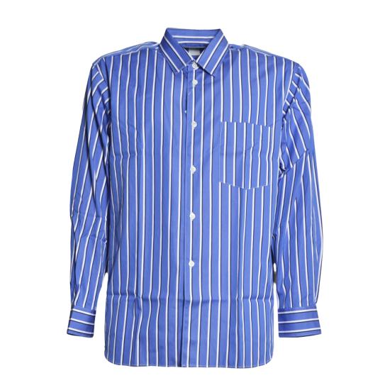 26SS 꼼데가르송 긴팔 셔츠 FZB115PER 116STRIPE Azzurro bianco nero