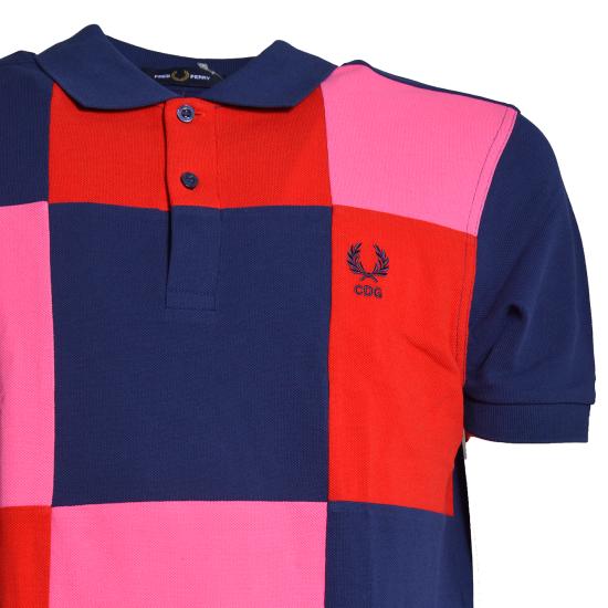 26SS 꼼데가르송 폴로 티셔츠 FQT501S26 NAVYMIX1 Blu rosa rosso - COMME DES GARCONS