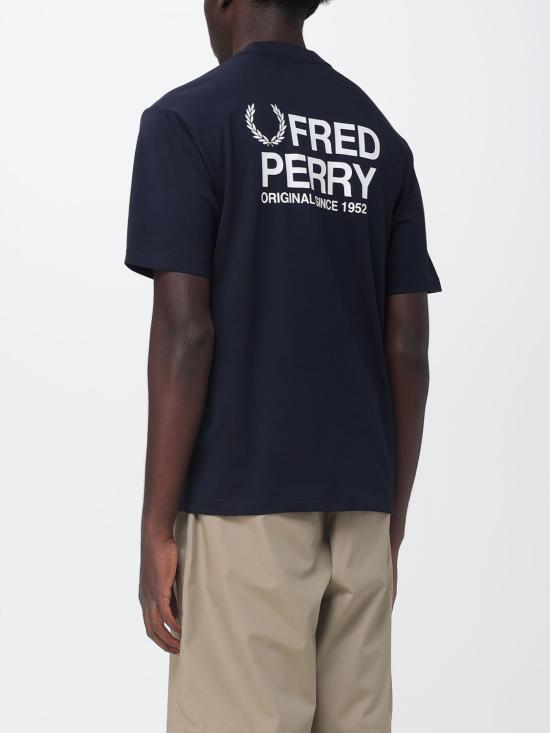 26SS 프레드페리 반팔 티셔츠 M2475 608 Navy - FRED PERRY