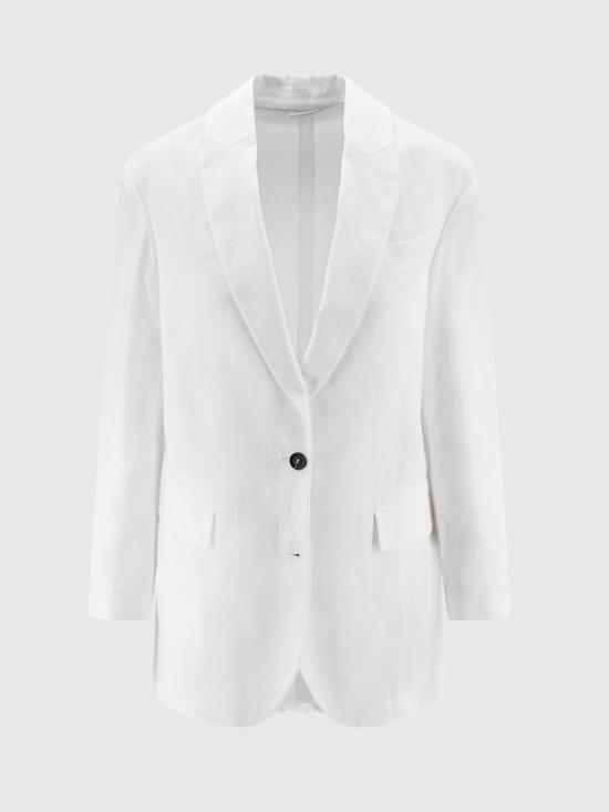 26SS 브루넬로 쿠치넬리 수트 자켓 MQ9867292 C001 White - BRUNELLO CUCINELLI