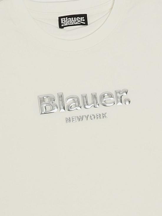 26SS [키즈] 블라우어 티셔츠 26SBLGH02501007558 127 White - BLAUER