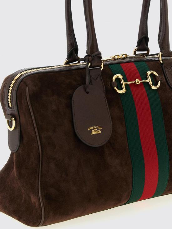 26SS 구찌 보르세토 스웨이드 라지 보스턴백 866734AAGIR 2146 Brown - GUCCI