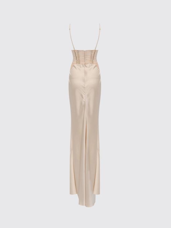 26SS 엘리자베타프랜치 롱 원피스 ABR5362E2 197 Beige - ELISABETTA FRANCHI