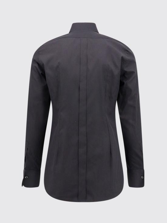 26SS 돌체앤가바나 코튼 포플린 골드 핏 턱시도 셔츠 G5EN5TGK006 N0000 Black - DOLCE & GABBANA