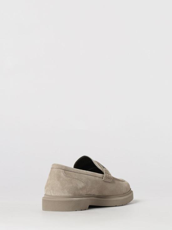 26SS 브루넬로 쿠치넬리 모닐레 디테일 스웨이드 페니 로퍼 MZSFG2370 C5859 Ice - BRUNELLO CUCINELLI