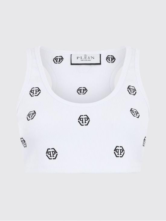 26SS 필립 플레인 트레이닝 티셔츠 SAFCWJK0190PTE004N 01 White - PHILIPP PLEIN