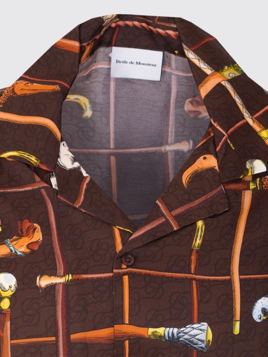 26SS 드롤드무슈 반팔 셔츠 KSH230VI033 BN Brown - DROLE DE MONSIEUR