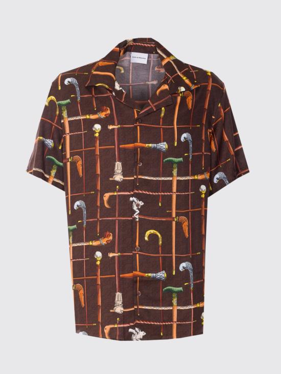 26SS 드롤드무슈 반팔 셔츠 KSH230VI033 BN Brown - DROLE DE MONSIEUR