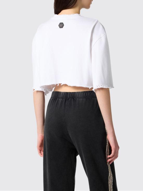 26SS 필립 플레인 반팔 티셔츠 SAFCWTK3873PTE004N 01 White - PHILIPP PLEIN