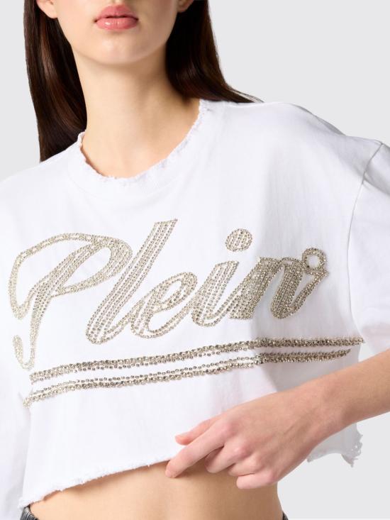 26SS 필립 플레인 반팔 티셔츠 SAFCWTK3873PTE004N 01 White - PHILIPP PLEIN