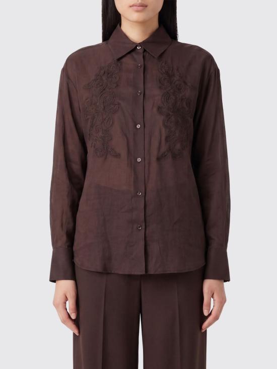 26SS 에르마노 피렌제 블라우스 D48EK029E37 MF190 Brown