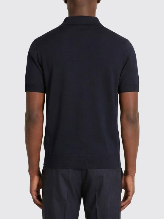 26SS 에르메네질도제냐 폴로 티셔츠 E8C90A7C32 412 Blue - ERMENEGILDO ZEGNA