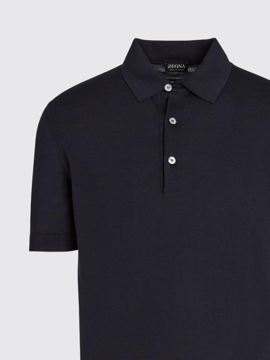 26SS 에르메네질도제냐 폴로 티셔츠 E8C90A7C32 412 Blue - ERMENEGILDO ZEGNA