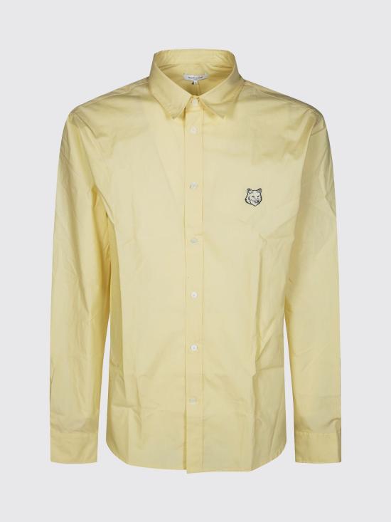 26SS 메종키츠네 긴팔 셔츠 QM00421WC5089 0425 Yellow - MAISON KITSUNE