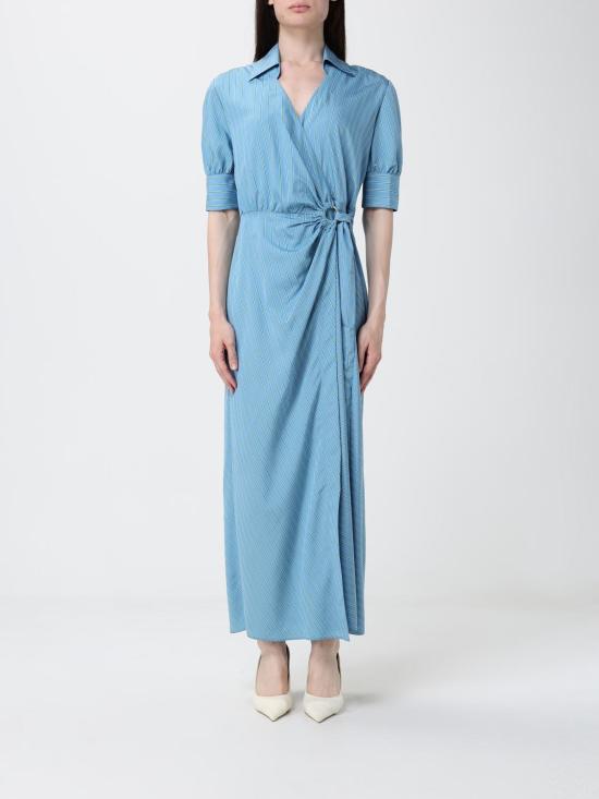 26SS 핑코 롱 원피스 106669A33Q ES6 Gnawed Blue