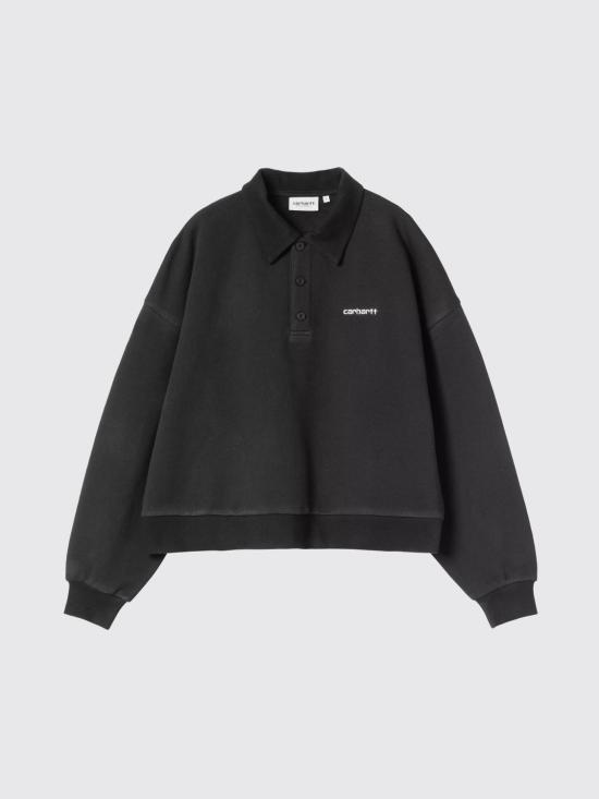 26SS 칼하트 WIP 브렌타 폴로 스웨트셔츠 I036291 0D260 Black - CARHARTT WIP