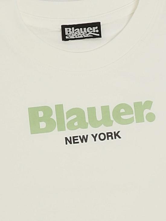 26SS [키즈] 블라우어 티셔츠 26SBLGH02502007558 127S2 White 1 - BLAUER