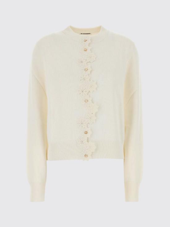 26SS 질샌더 가디건 J02HP0054J18365 102 White - JIL SANDER