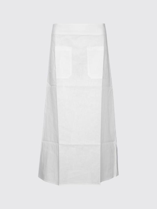 26SS 토템 롱 스커트 253WRB0203FB0458 047 White - TOTEME